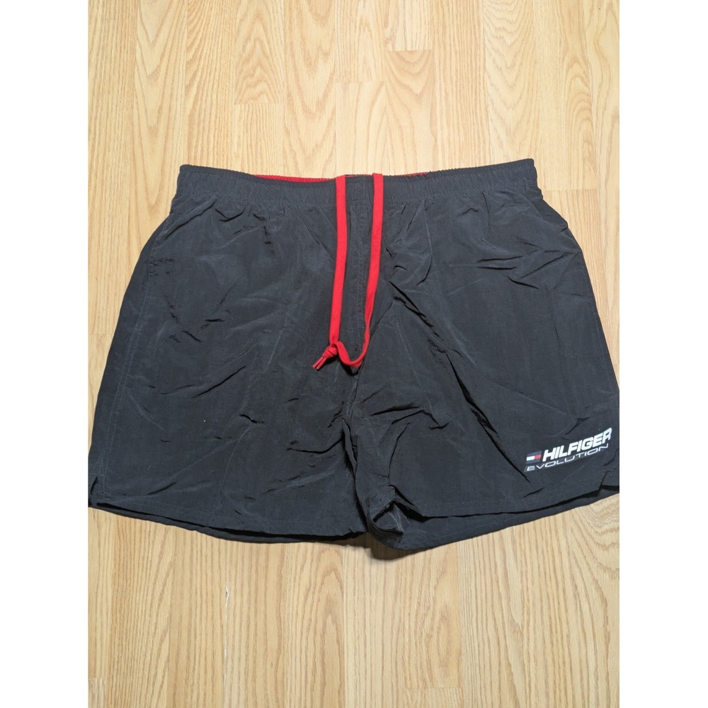 Tommy Hilfiger Mens Evolution Vintage Swim Trunks Shorts Black XL